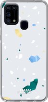 Samsung Galaxy M31 Hoesje Transparant TPU Case - Terrazzo N°2 #ffffff