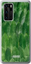 Huawei P40 Hoesje Transparant TPU Case - Green Scales #ffffff