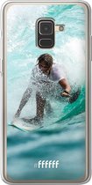 Samsung Galaxy A8 (2018) Hoesje Transparant TPU Case - Boy Surfing #ffffff