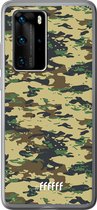 Huawei P40 Pro Hoesje Transparant TPU Case - Desert Camouflage #ffffff