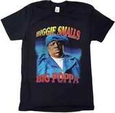 Biggie Smalls Heren Tshirt -M- Poppa Zwart