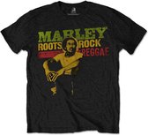 Bob Marley Kinder Tshirt -Kids tm 6 jaar- Roots, Rock, Reggae Zwart