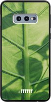 Samsung Galaxy S10e Hoesje TPU Case - Leaves Macro #ffffff