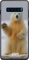 Samsung Galaxy S10 Plus Hoesje TPU Case - Polar Bear #ffffff