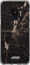 Samsung Galaxy S9 Hoesje Transparant TPU Case - Dark Golden Marble #ffffff
