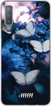 Samsung Galaxy A7 (2018) Hoesje Transparant TPU Case - Blooming Butterflies #ffffff