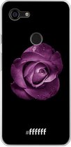 Google Pixel 3 XL Hoesje Transparant TPU Case - Purple Rose #ffffff