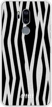 LG G7 ThinQ Hoesje Transparant TPU Case - Zebra Print #ffffff