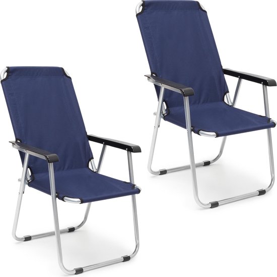 Relaxdays campingstoel 2 stuks - balkonstoel - tuinstoel inklapbaar -  strandstoel -... | bol.com
