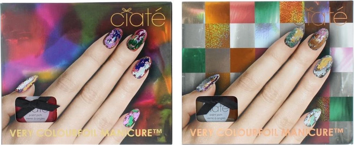 Ciate Colourfoil Duo Pink + Grey Wonderland And Carnival Couture Cfmd002 13.5ml Nail Polish - 5ml Foil Mix