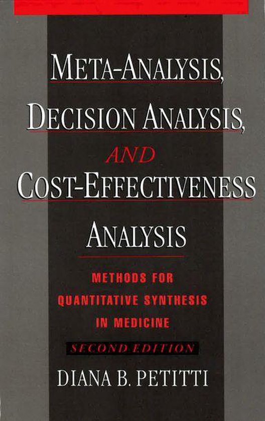 Monographs in Epidemiology and Biostatistics - Meta-Analysis ... - cover