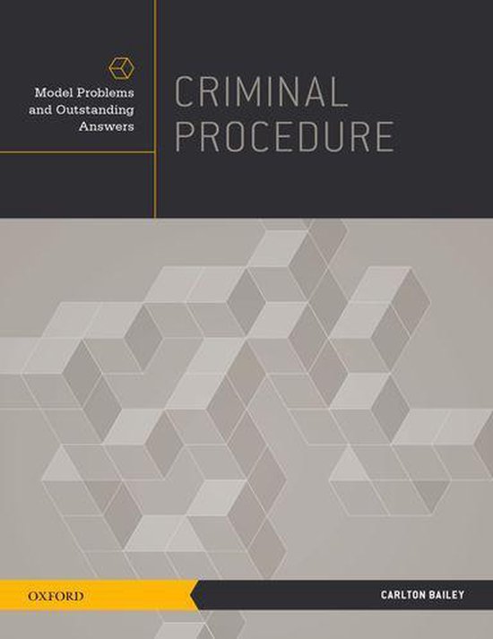 Model Problems and Outstanding Answers - Criminal Procedure - cover