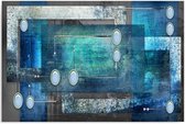 Schilderij - Abstract in lichte kleuren, 1 deel