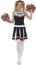 Smiffy's - Cheerleader Kostuum - Zwart Go Highschool Cheerleader - Vrouw - Zwart - Extra Small - Carnavalskleding - Verkleedkleding