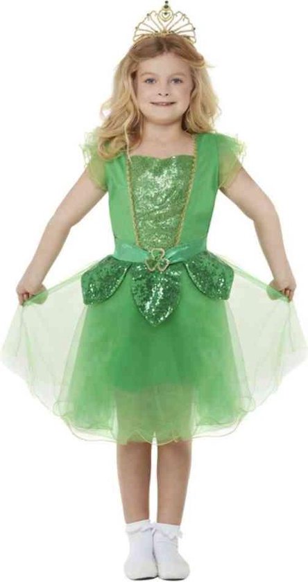 Smiffys Kinder Kostuum -Kids tm jaar- Deluxe St Patrick's Day Glitter Fairy Groen