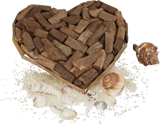 Relaxdays houten hart - drijfhout - van takken muurdecoratie liefde | bol.com