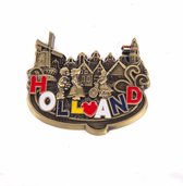 Magneet Metaal Hart Holland Brons - Souvenir