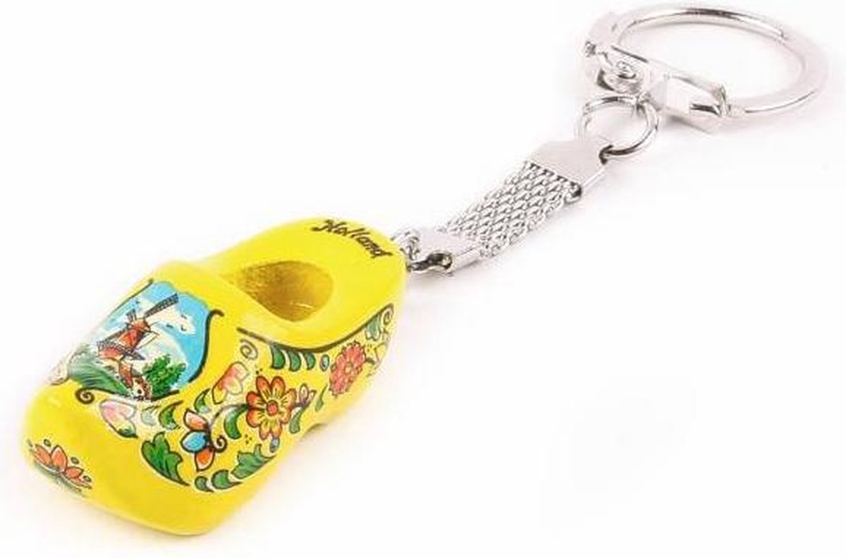 Sleutelhanger Klomp Enkel Holland Geel 4 Cm - Souvenir