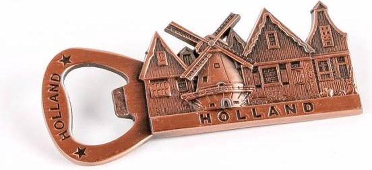 Opener Magneet Molen Holland Koper - Souvenir