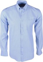 Marco Cassette - Heren Design Overhemd -  Regular Fit - Wit met blauwe ruit