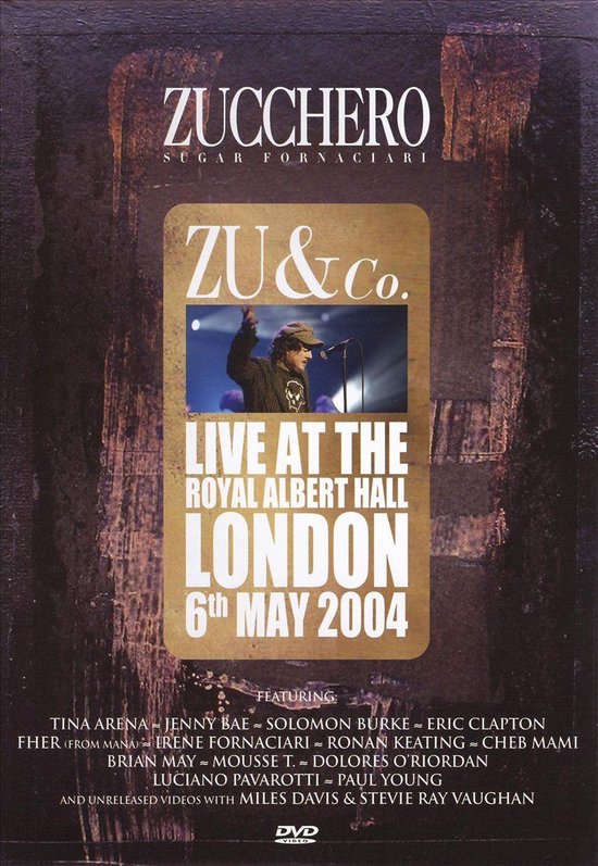 Cover van de film 'Zucchero - Zu & Co Live At Royal Albert Hall'