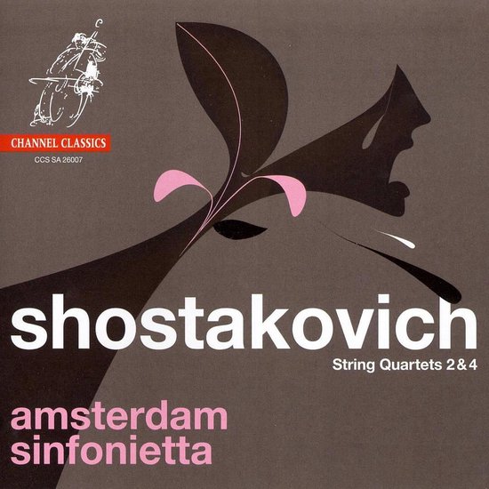 CD hoes met tekst 'shostakovich String Quartets 2&4' en 'amsterdam sinfonietta'.
