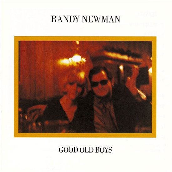 Albumhoes 'Good Old Boys' van Randy Newman met een foto van een man en vrouw in een restaurant.