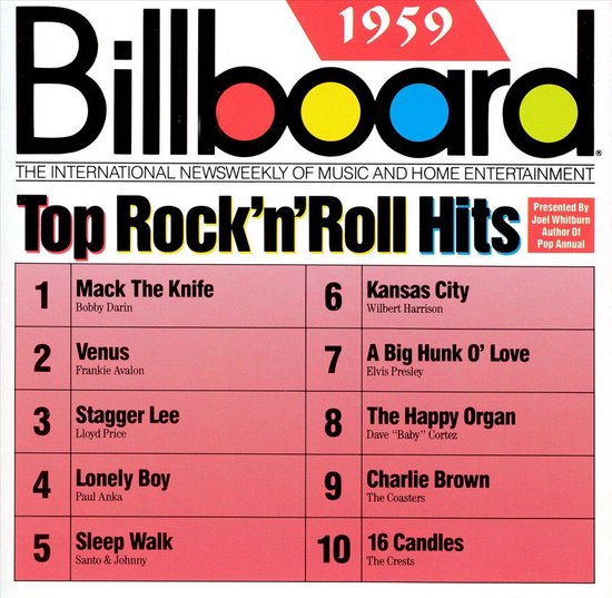 Billboard Top Rock & Roll Hits 1959, Wilbert Harrison | CD (album ...
