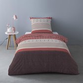 Luxe Flanel dekbedovertrek 1 persoons Mistral Rouge