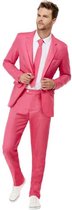 Smiffy's - Feesten & Gelegenheden Kostuum - Lover Roze Kostuum Met Das Man - Roze - XL - Carnavalskleding - Verkleedkleding