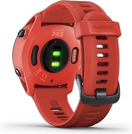 Garmin Forerunner 745 - Sporthorloge met GPS Tracker - 7 dagen batterij - 44mm - Magma Red - Garmin