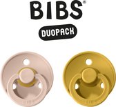 BIBS Fopspeen - Maat 2 (6-18 maanden) DUOPACK - Blush & Oker - BIBS tutjes - BIBS sucettes
