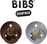BIBS Fopspeen - Maat 2 (6-18 maanden) DUOPACK - Mocha & Cloud - BIBS tutjes - BIBS sucettes