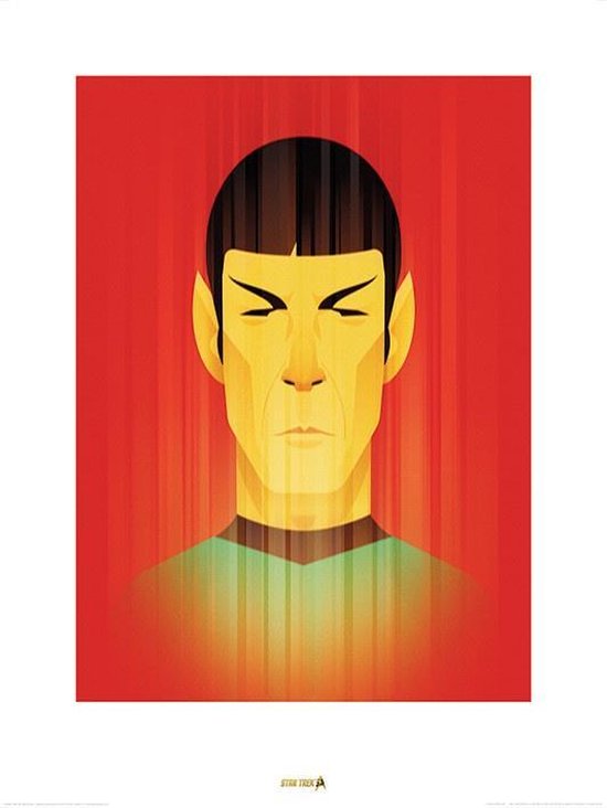 Star Trek 50th Anniversary: Beaming Spock 60 x 80 cm Art Print
