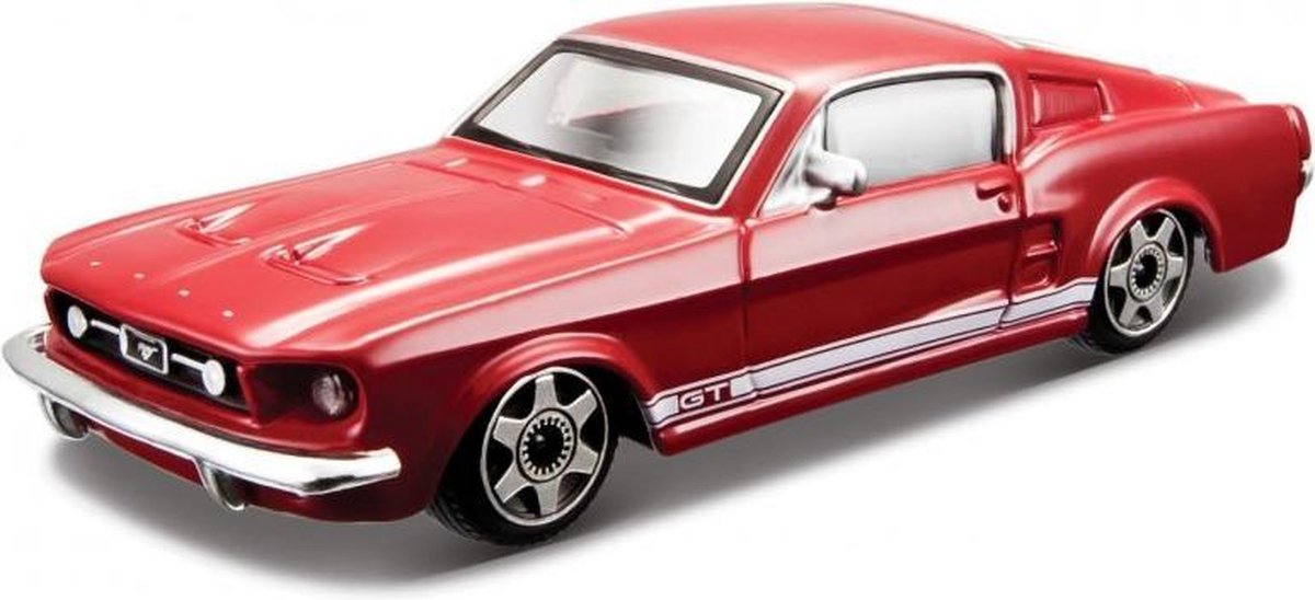 Maquette voiture Ford Mustang GT 1964 bleu clair métallisé 10 cm