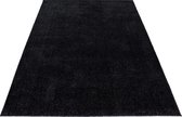 Laagpolig vloerkleed Ata - antraciet - 120x170 cm