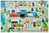 Vrolijk en educatief vloerkleed kinderkamer - Happy Town - 160x230 cm