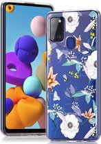 iMoshion Hoesje Siliconen Geschikt voor Samsung Galaxy A21s - iMoshion Design hoesje - Meerkleurig / Transparant / English Garden
