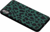 Design Backcover Color iPhone Xs Max hoesje - Panter Groen