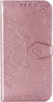 Mandala Booktype Samsung Galaxy S20 Plus hoesje - Lichtroze