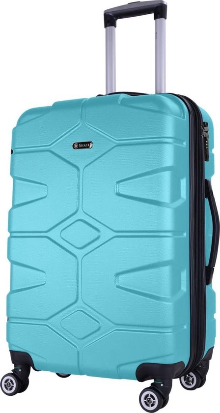 SHAIK® Koffer Turquoise voor handbagage Serie Razzer 58 x 38 x 25 cm |  bol.com