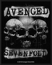 Avenged Sevenfold Patch 3 Skulls Zwart
