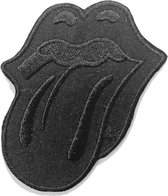 The Rolling Stones - Classic Tongue Black Patch - Zwart