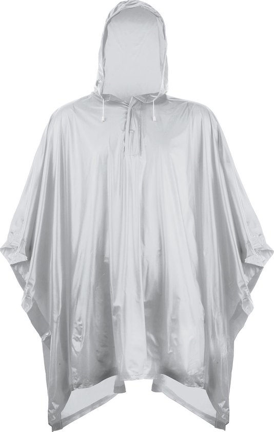 Splashmacs Unisex Volwassenen Plastic Poncho / Rain Mac (Zilver)