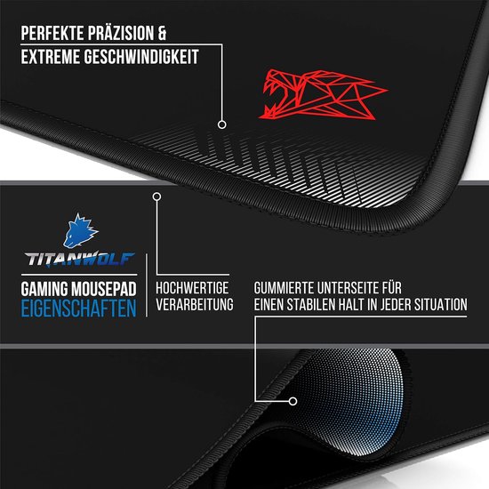 Grote XXL Gaming Muismat - Verbeterde Precisie en Snelheid, 900 x 400 mm — afbeelding 3