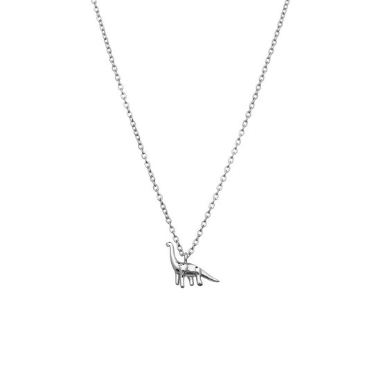 Lucardi Kinder Stalen ketting gourmet met anitque finish - 45 cm