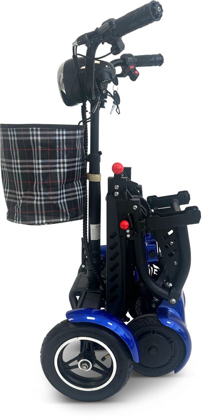 COMFYGO MS3000 PLUS Elektrische scootmobiel, 4 wielen, maximale snelheid 18 km/u, 10,4 Ah Lithium-ion accu, Actieradius tot 25 km, Blauw, Grote stoel