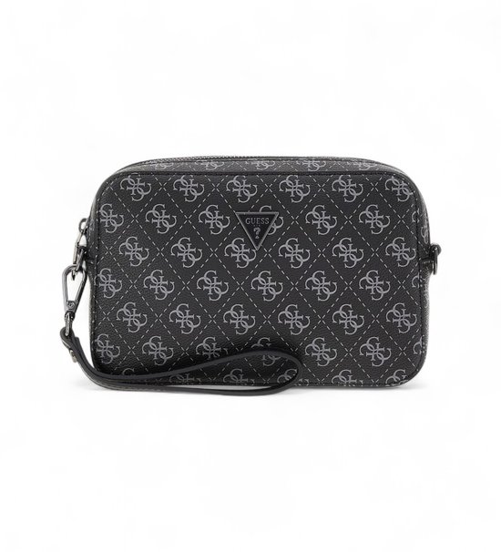GUESS sac à épaule bandoulière Milano Camera Bag Dark Black noir