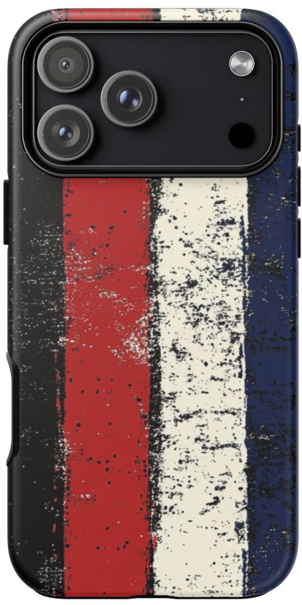 Verweerde Verticale Strepen Patroon – Telefoonhoesje Geschikt voor iPhone 17 Pro Max