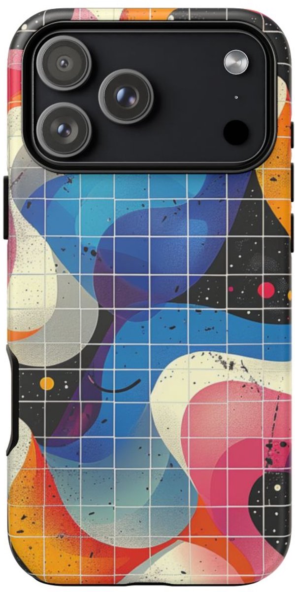 Kleurrijk Abstract Golvend Patroon – Telefoonhoesje Geschikt voor iPhone 17 Pro Max